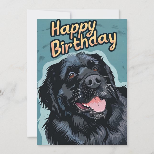 Neufundland Hund Birthday Feiertagskarte (Vorderseite)