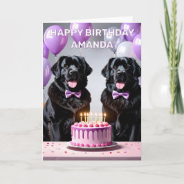 Neufundland Hund Birthday Karte