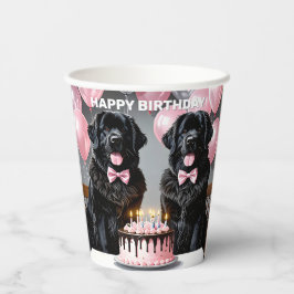 Neufundland Hund Birthday Pappbecher