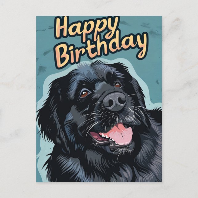 Neufundland Hund Birthday Postkarte (Vorderseite)