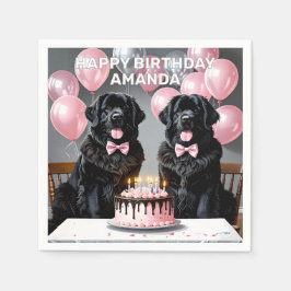 Neufundland Hund Birthday Serviette