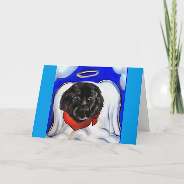 Neufundland-Hund Feiertagskarte (Vorderseite)