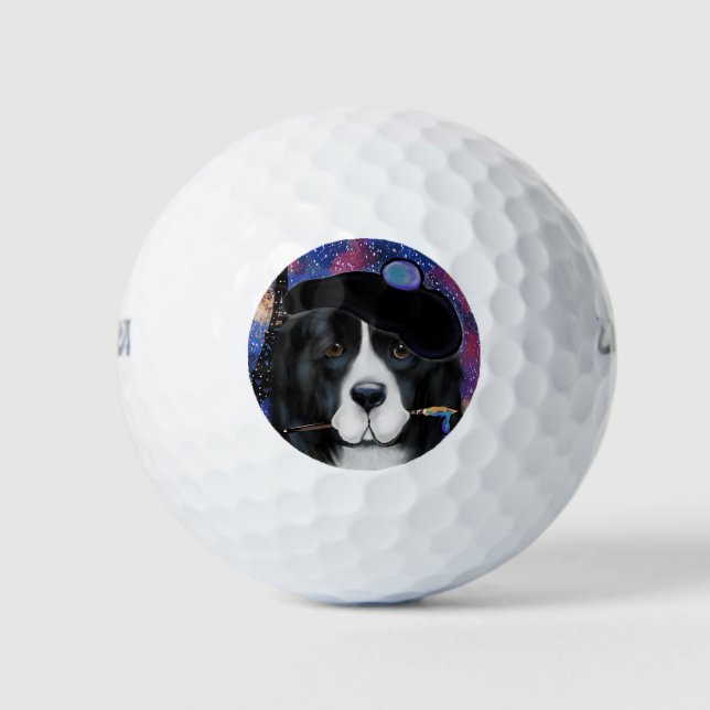 Neufundland-Hund Golfball (Vorderseite)