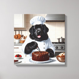 Neufundland Hund Icing Cake Leinwanddruck