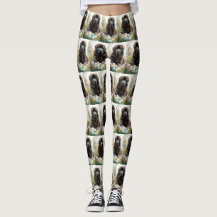 Neufundland Hund mit Ostereiern Urlaub Leggings