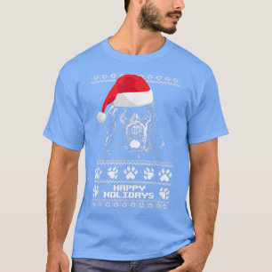 Neufundland Hund Niedlich Happy Holidays Weihnacht T-Shirt