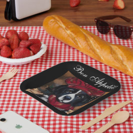 Neufundland-Hund Pappteller