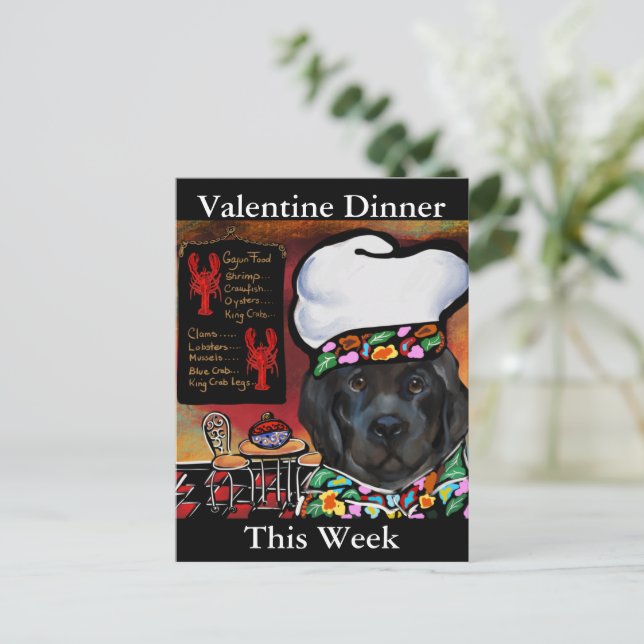 Neufundland-Hund Postkarte (Stehend Vorderseite)