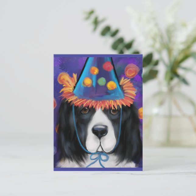 Neufundland-Hund Postkarte (Stehend Vorderseite)