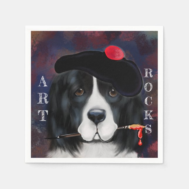 Neufundland-Hund Serviette (Vorderseite)