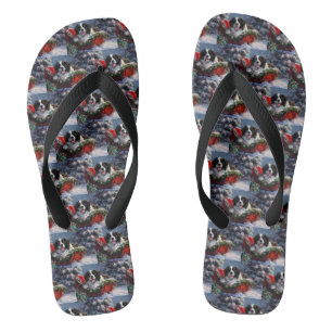 Neufundland Hund Weihnachtsfest Flip Flops