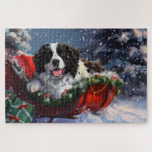 Neufundland Hund Weihnachtsfest Puzzle