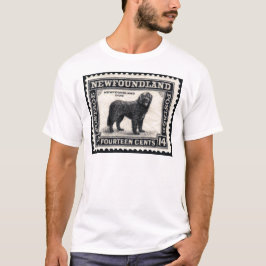 Neufundland Hunde Briefmarke Geschenke T-Shirt
