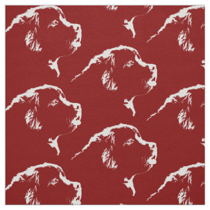 Neufundland Hunde Fabric Fabric Puppy Hund Muster Stoff