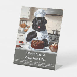 Neufundland Hunde Koch Icing Cake Sockelschild