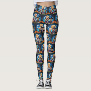 Neufundland Hunde Pumpkin Halloween Funny Leggings