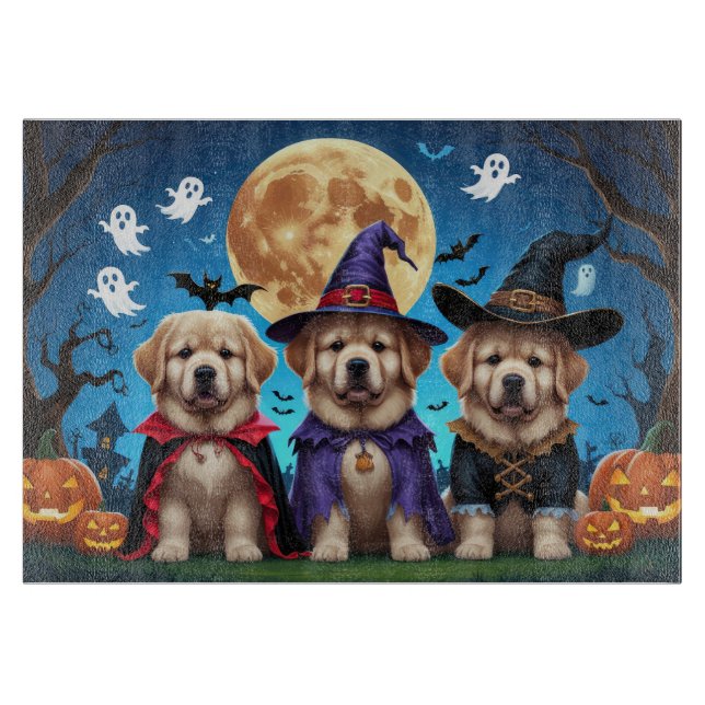Neufundland Hunde Pumpkin Halloween Funny Schneidebrett (Vorderseite)