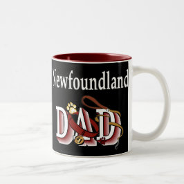 Neufundland Hunde Vater Geschenke Zweifarbige Tasse