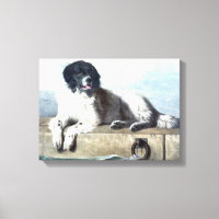 Neufundland Hunde Vintage Malerei