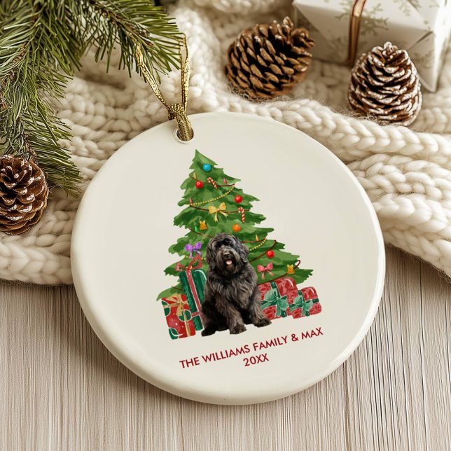 Neufundland Hunde Weihnachten Keramik Ornament (Von Creator hochgeladen)