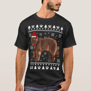 Neufundland Hunde Weihnachtsmannmütze Weihnachten T-Shirt