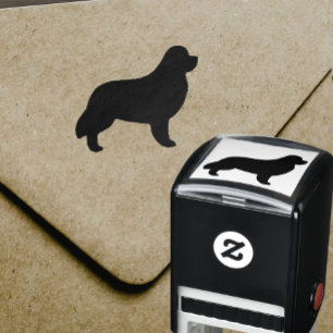 Neufundland-HundeSilhouette Permastempel