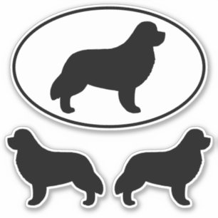 Neufundland-HundeSilhouetten Newf Vinylaufkleber Aufkleber