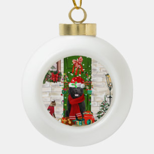 Neufundland - Hundeweihe Keramik Kugel-Ornament