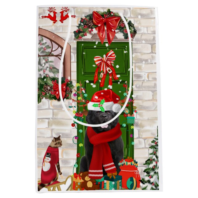 Neufundland - Hundeweihe Mittlere Geschenktüte (Vorderseite)