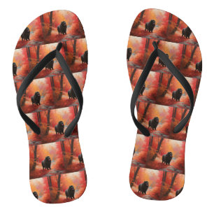Neufundland im Herbst Blätterfall inspiriert Flip Flops