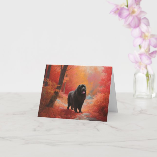 Neufundland im Herbst Leaves Fall Inspiriert Karte (Orchidee)