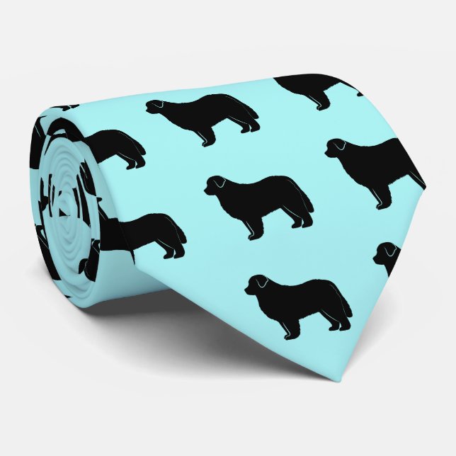 Neufundland in der Silhouette Krawatte (Gerollt)