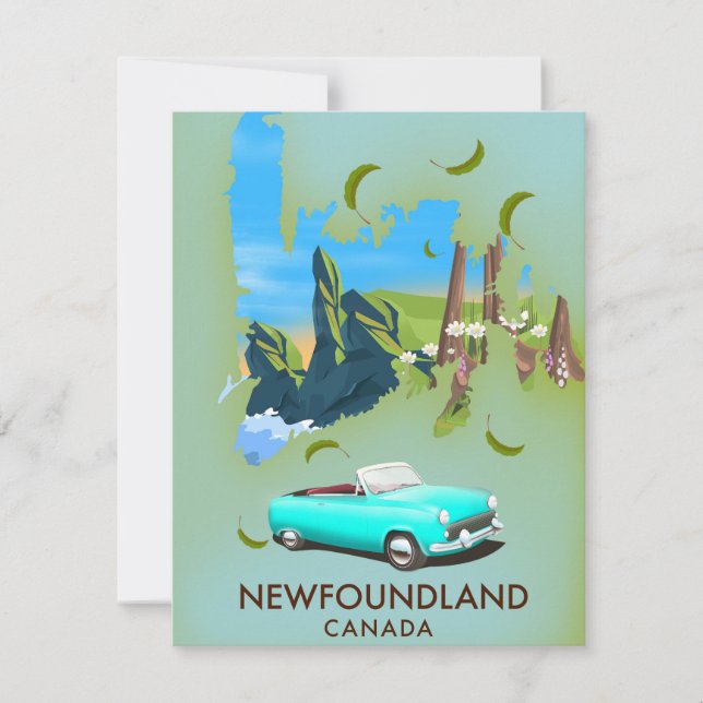 Neufundland Kanada Reiseplakat (Vorderseite)