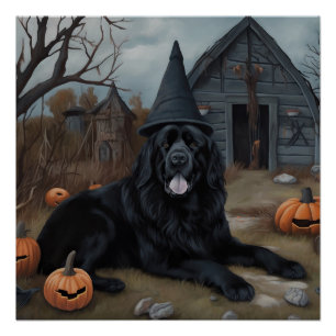 Neufundland-Kürbisse Halloween Gruselig Poster