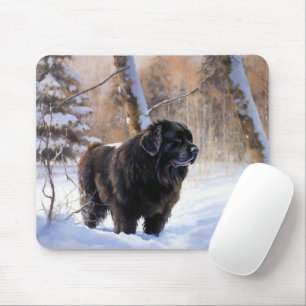 Neufundland Lass es schneien Weihnachten Mousepad