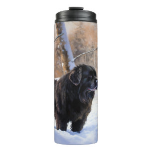 Neufundland Lass es schneien Weihnachten Thermosbecher