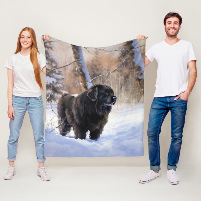 Neufundland Let It Snow Christmas Fleecedecke (Beispiel)