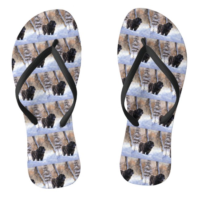 Neufundland Let It Snow Christmas Flip Flops (Fußbett)