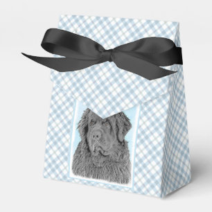 Neufundland Malerei - Niedliche Original Hunde Kun Geschenkschachtel
