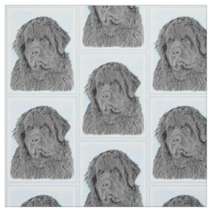 Neufundland-Malerei - Niedliche Original Hunde-Kun Stoff