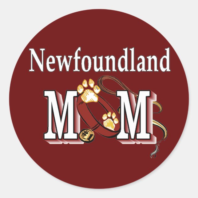 Neufundland MAMA Geschenke Runder Aufkleber (Vorderseite)