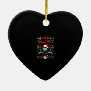 Neufundland Merry Christ-Mask  Weihnachtsgeschenk Keramik Ornament