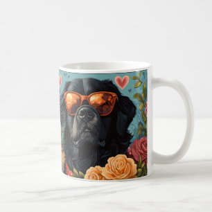 Neufundland mit Herzrosen zum Valentinstag  Kaffeetasse