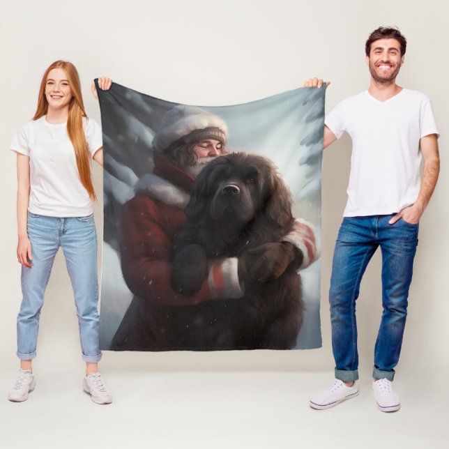 Neufundland mit Weihnachtsfeiertag Fleecedecke (Beispiel)