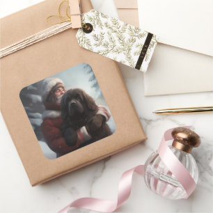 Neufundland mit Weihnachtsfeiertag Quadratischer Aufkleber