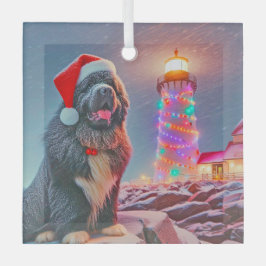 Neufundland neben dem Leuchtturm von Weihnachten Ornament Aus Glas