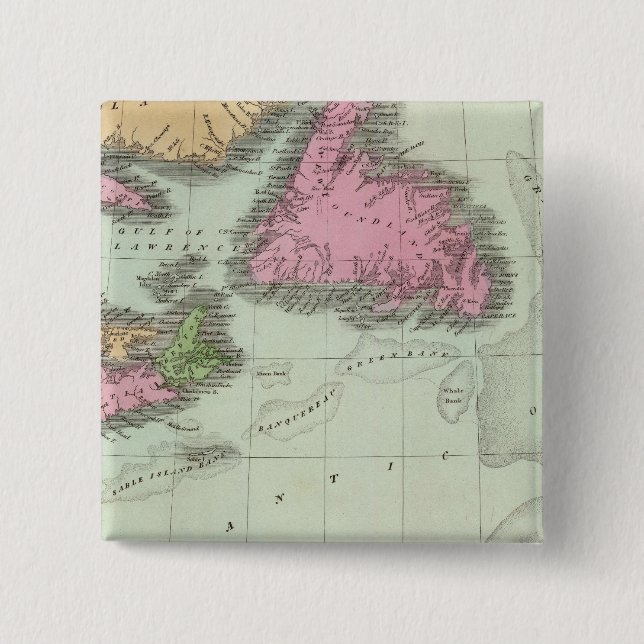 Neufundland Nova Scotia und New Brunswick Button (Vorderseite)