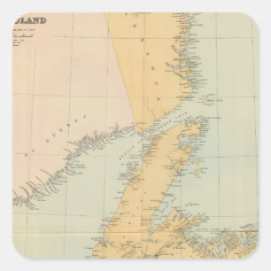 Neufundland Quadratischer Aufkleber