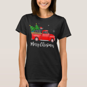 Neufundland Red Truck Weihnachtsbaum Xmas Hund T-Shirt