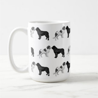 Neufundland Schwarz und Landseer Kaffeetasse